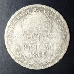 20 krejcar   1869 G.Y.F.