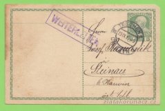 Rakousko - razítko Těšín 1, weiterleiten, H.Altmann, fabryka likierów III.