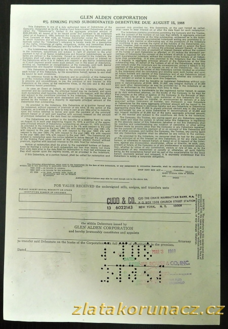 USA - Glen Alden Corp. - 1969