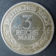 Německo - Výmar - 3 marka 1926 A- Lübeck