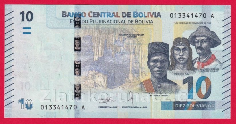 Bolívie - 10 Bolivianos 2018