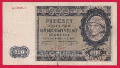 Polsko - 500 Zlotych 1940