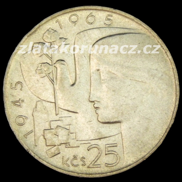 1965 - 25Kčs -20.výr.osvobození ČSR - Provedení: Standard