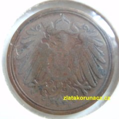 Německo - 1 Reich Pfennig 1890 A