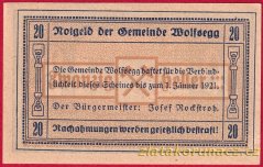 Wolfsegg - 20 haléřů - 1921