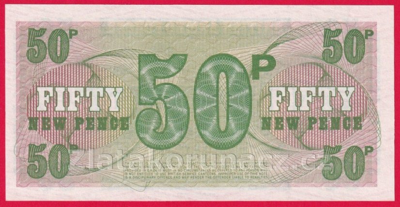 Anglie - 50 New Pence 1972 British Armed Forces - 6. série