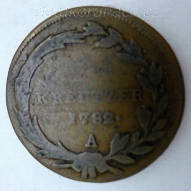 1/2 Krejcar 1782 A