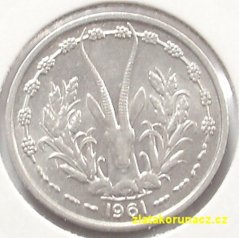 Afrika - Centrální východní - 1 franc 1961