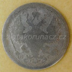 Rusko - 20 kopějka 1891 AG (АГ)