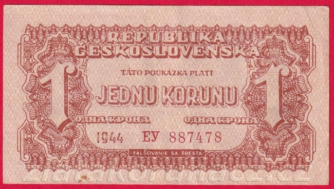 1 koruna 1944 EY