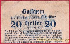 Linz - 20 haléřů - 1920