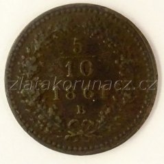 5/10 krejcaru F.J.I.-1861 B