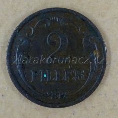 Maďarsko - 2 fillér 1927 BP