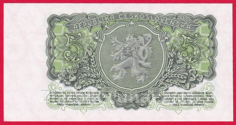 5 Kčs 1953 AR - ruský číslovač