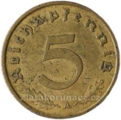 Německo - 5 Reichspfennig 1938 A