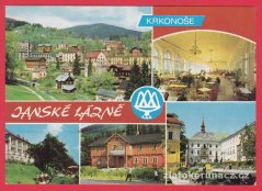 Krkonoše - Jánské Lázně - celk. pohl., kolonáda, Protěž, bouda, Láz. dům