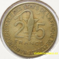 Afrika - Centrální východní - 25 francs 1970