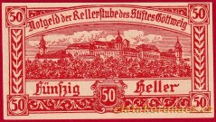 Stiftes Göttweig - 50 haléřů - 1920 - červená