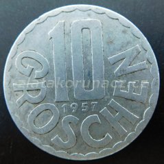 Rakousko - 10 groschen 1957
