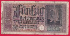 Německo - 50 Reichsmark -  S:D