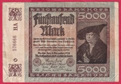 Německo - 5000 mark 2.12.1922 - série O - HA