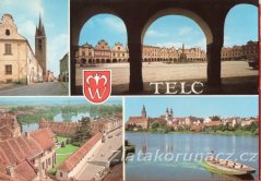 Telč - rybník s loďkou
