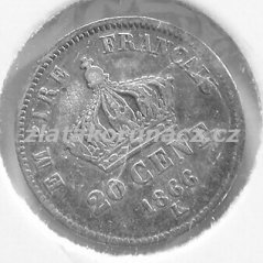 Francie - 20 centimes 1866 K