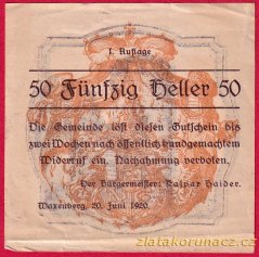 Waxenberg - 50 haléřů - 1920