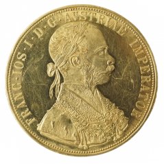 4 Dukát 1915 (novoražba) F.J.I. - Varianta meče