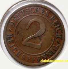 Německo - 2 Reichspfennig 1924 E