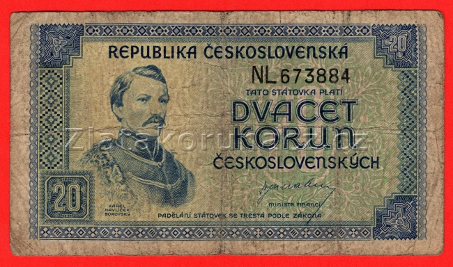 20 Kčs b.l.1945  NL