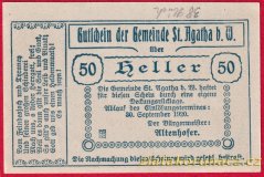St. Agatha - 50 haléřů - 1920