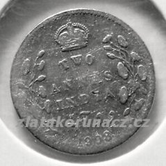 Indie - Britská - 2 annas 1908