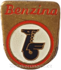 Benzina červený název
