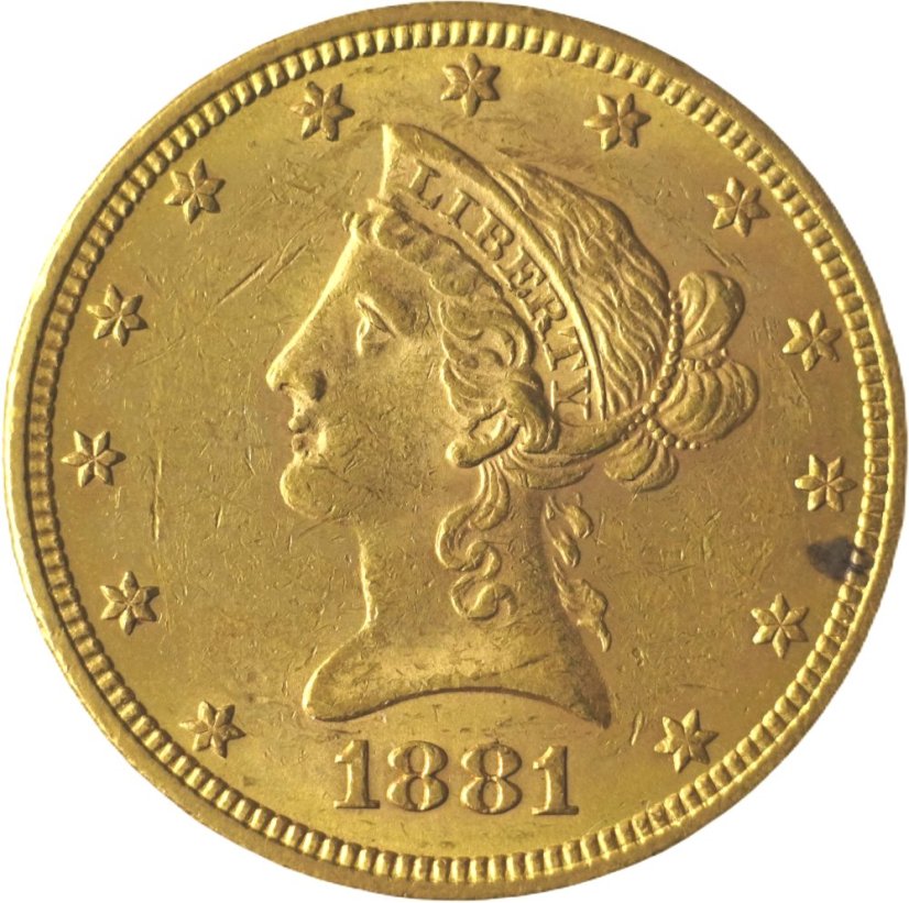 Zlatá mince Amerika - 10 Dollars 1881