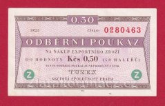 0,50 Tkčs - Tuzexová poukázka 1972/ I - "Z"