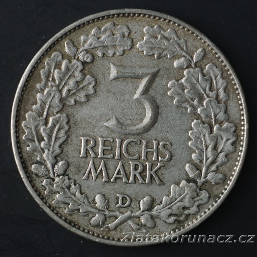 Německo - Výmar - 3 Marka 1925 D