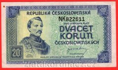 20 Kčs b.l.1945 NK