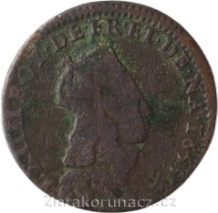 Francie - 1 liard 1655 R - Ludvík XIV.