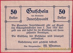 Innerschwandt - 50 haléřů - 1920
