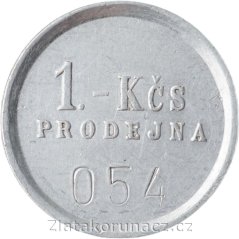 1 Kčs prodejna 054, potraviny Frýdek-Místek závod 07-03