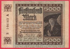 Německo - 5000 mark 2.12.1922 - série S-A