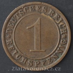 Německo - 1 Reichspfennig 1924 F