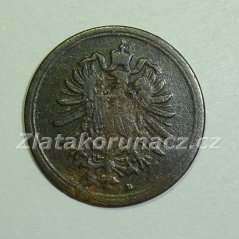 Německo - 1 Reich Pfennig 1875 D
