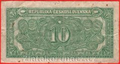10 Kčs b.l. 1945  VY