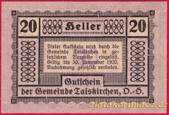 Taiskirchen - 20 haléřů - 1920