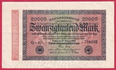 Německo - 20.000 mark 20.2.1923 - série Q-KH