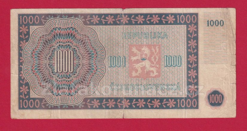 1000 Kčs 1945 15 A