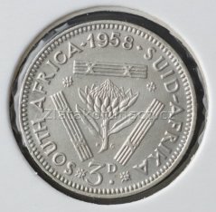 Jižní Afrika (JAR) - 3 pence 1958