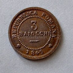 Itálie-3 baiocchi 1849 R